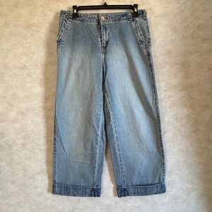 Levis Vintage Wide Leg Cinch Back Jeans Light Wash Cotton 58970-6317 Size 6 MIS